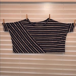 Striped Loose Crop Top for Women from Lush.